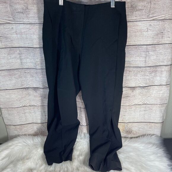 Lafayette 148 Black Crepe Drape Pleated No Waistband Pants Sz 2 - Picture 2 of 11